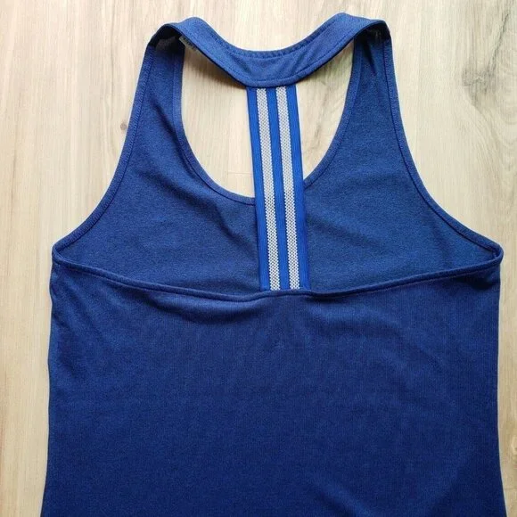Adidas Climalite Racerback Tank Top Blue Womens Large - Picture 6 of 11